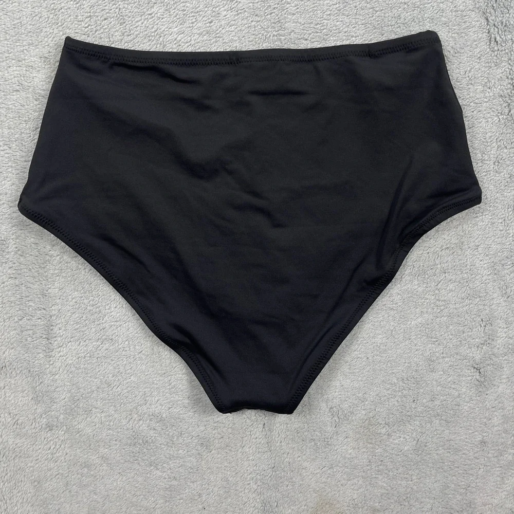 Skims Swim Brief Women Size S Onyx Recycled Swim Full Brief High Rise